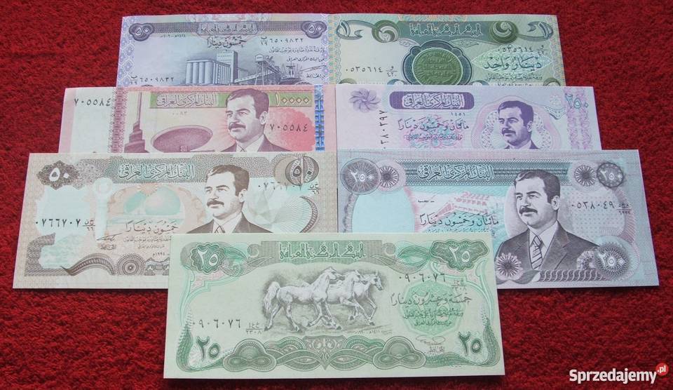 IRAK HUSAJN 2 Kolekcjonerskie Banknoty Zestaw 7 Katowice