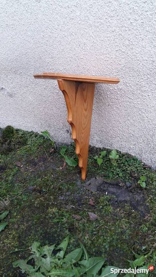 Drewniana kątowa półka narożna konsolka 063 Kościan
