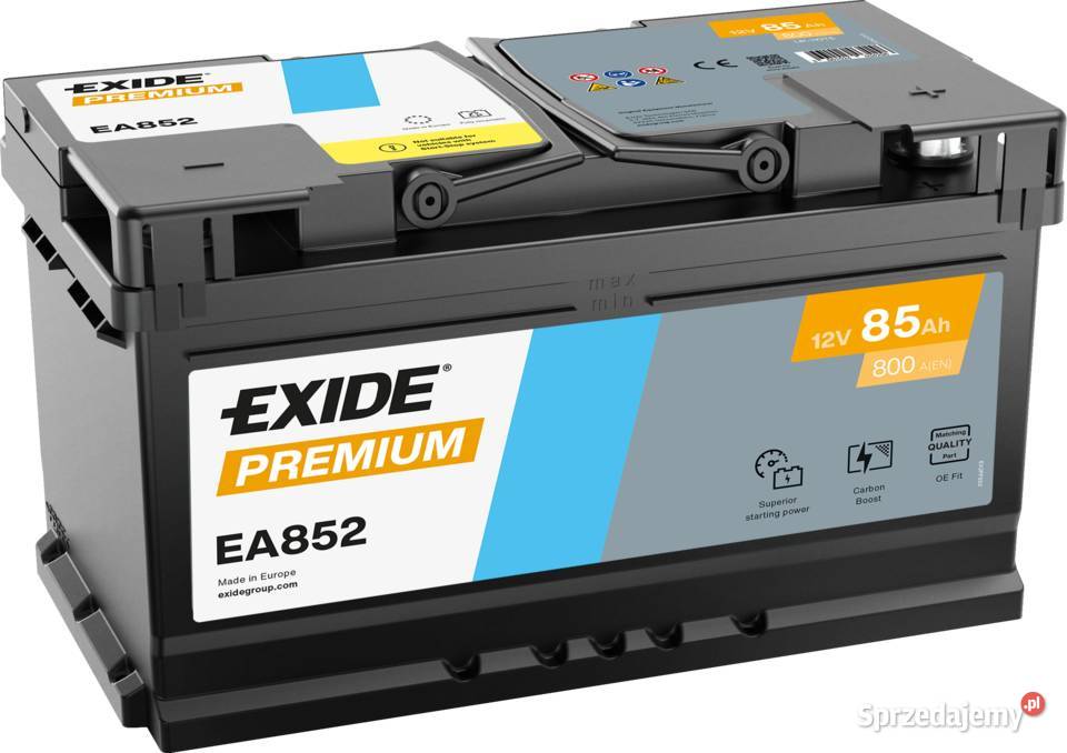 Akumulator 85Ah 800A PRAWY PLUS Exide Premium osobowe Motoryzacja Warszawa