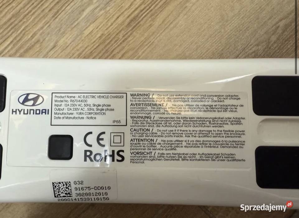 Kabel Ladowania HYUNDAI KONA 2018 Rzeszów sprzedam