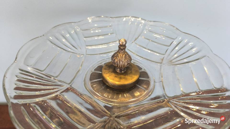 Piękna unikalna mosiężna patera owocarka Łódź