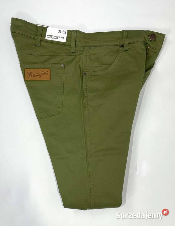 Spodnie męskie Wrangler Greensboro 803 Olive W31 Gdańsk