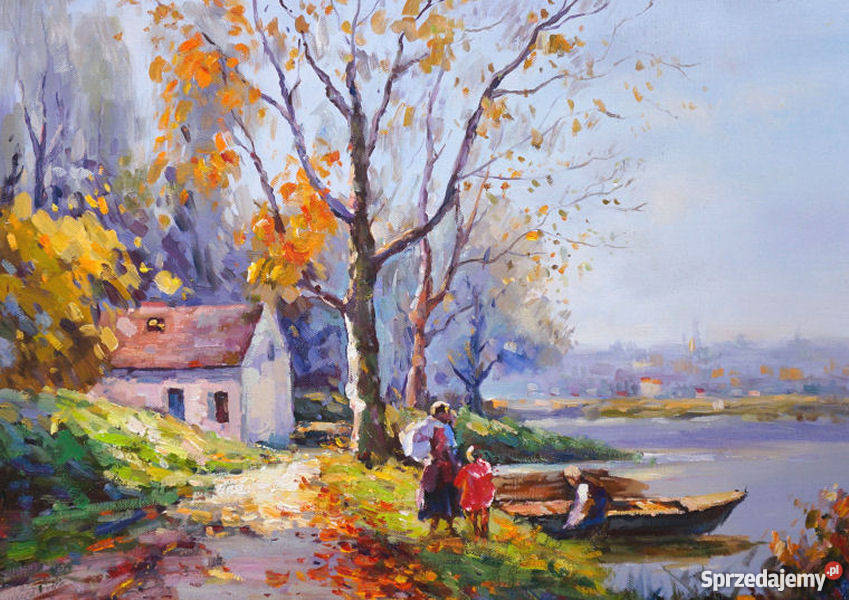 Obraz olejny Przewoźnik Edouard Cortes Warszawa