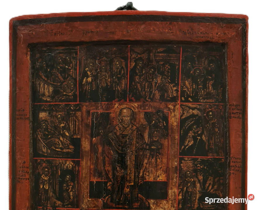 Ikona Święty Mikołaj z Miry Cudotwórca 0142 Malarstwo Warszawa