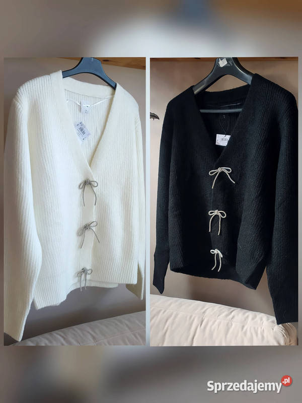 Komplet 2 x sweter rozpinany kardigan czarny Koszalin