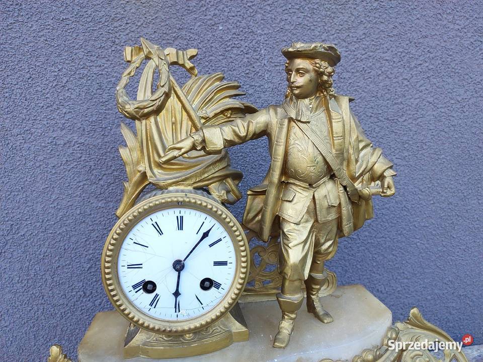 Stary zegar kominkowy Japy Freres figuralny pomorskie