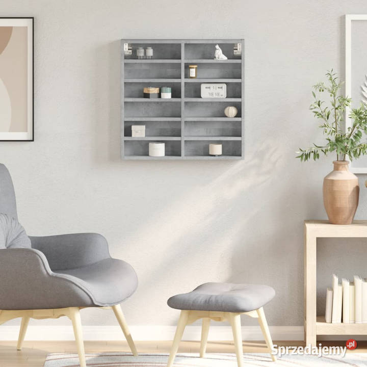 Witryna szarość betonu 60x85x58 materiał Warszawa