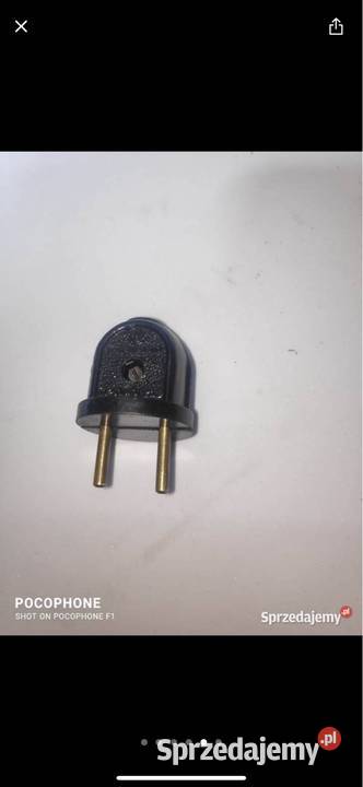 Wtyczka 220V czasy PRLU czarny Gliwice