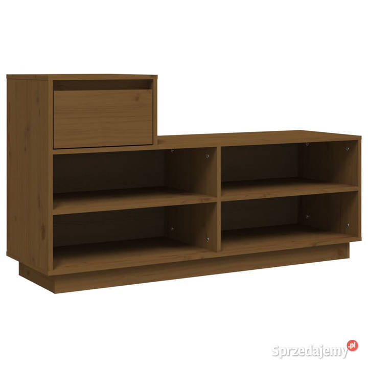 Szafka na buty miodowy brąz 110x34x61 lite