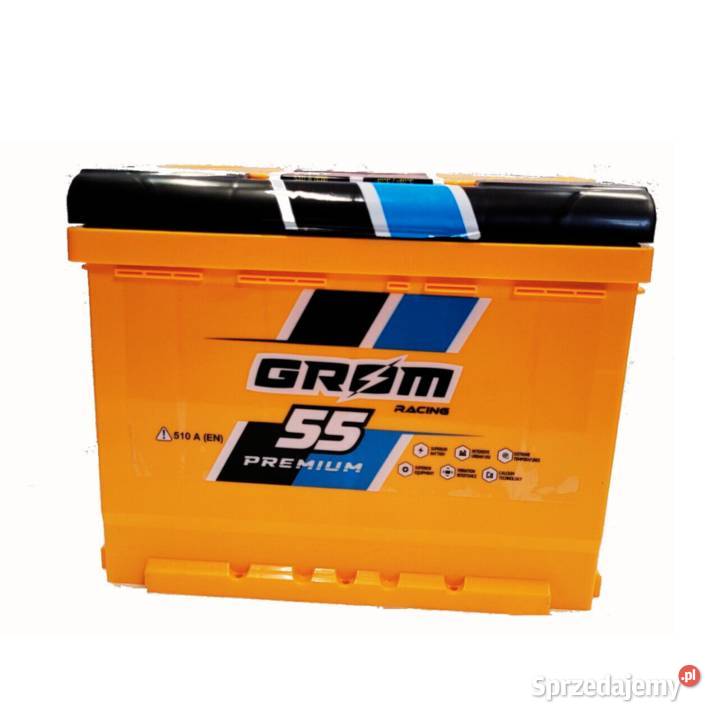 Akumulator Grom Racing 55Ah 510A EN PRAWY PLUS Układ elektryczny, zapłon Gdańsk