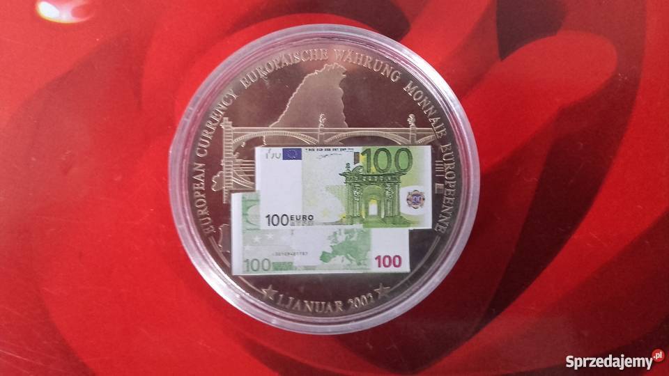 Pamiątkowa moneta-medal 100 euro waluta europejska