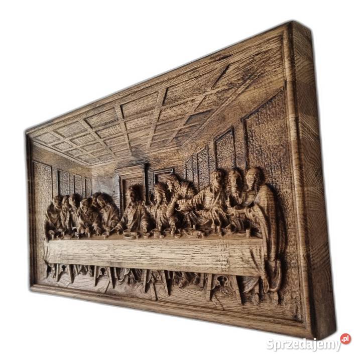 Ostatnia Wieczerza Drewniany Obraz z Efektem Malechowo