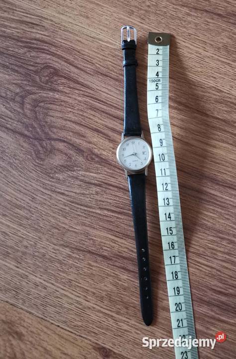 Zegarek z czarnym paskiem Uniseks Galanteria i dodatki Lędziny