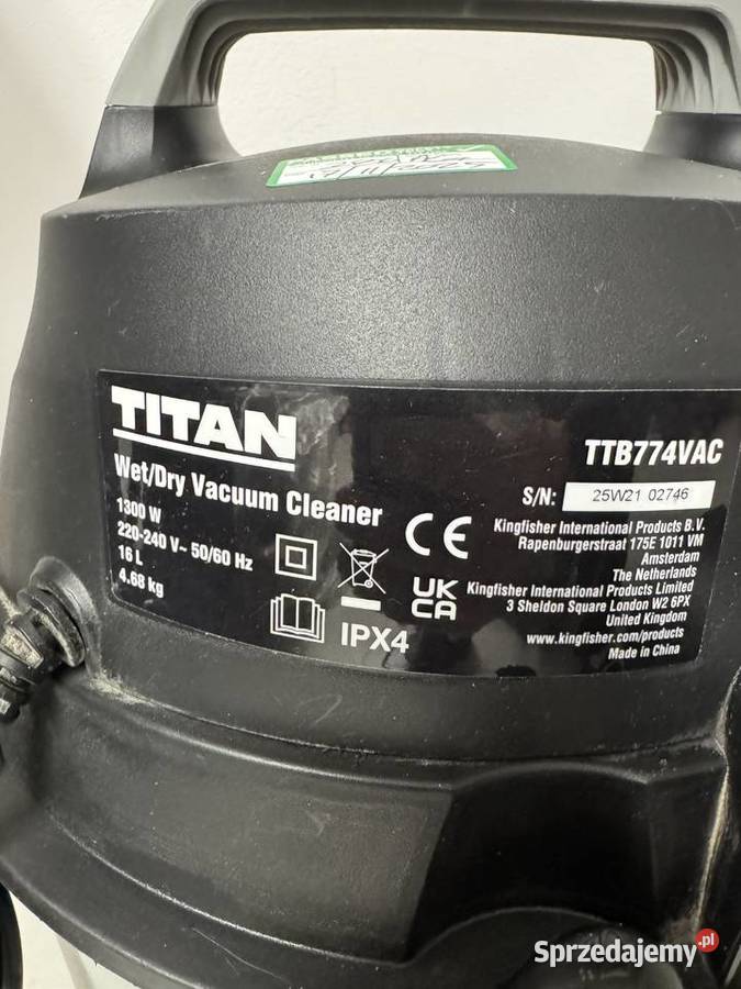 2 Odkurzacz przemysłowy 1300W Titan 16l Odkurzacze przemysłowe Lesieniec