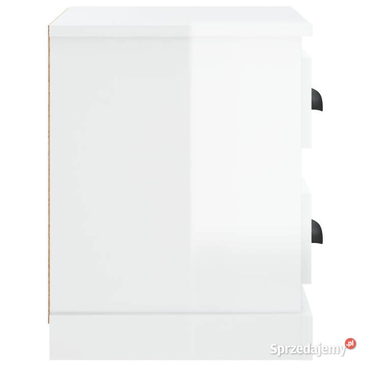 Szafka nocna biała wysoki połysk 60x355x45