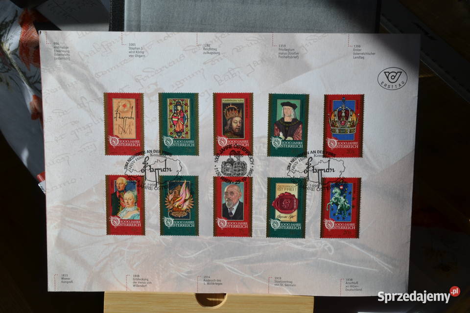 Znaczki Austria Folder 1000 lat Austrii Mi Sobótka
