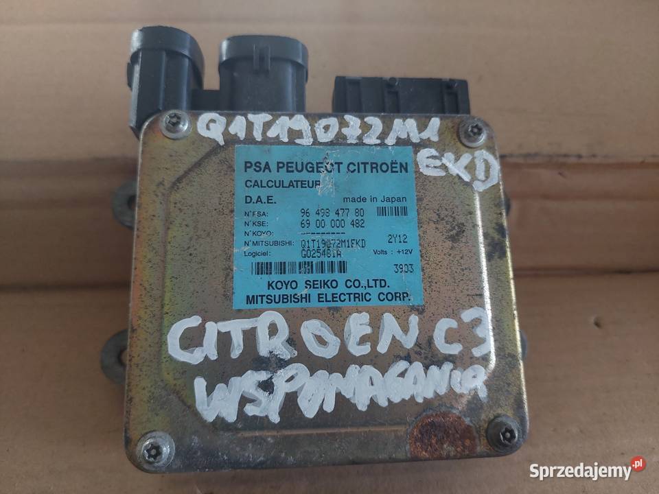 CITROEN C3 moduł wspomagania 9649847780 osobowe