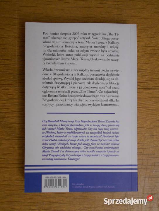 Renato Farina Tajemnica Matki Teresy Parczew