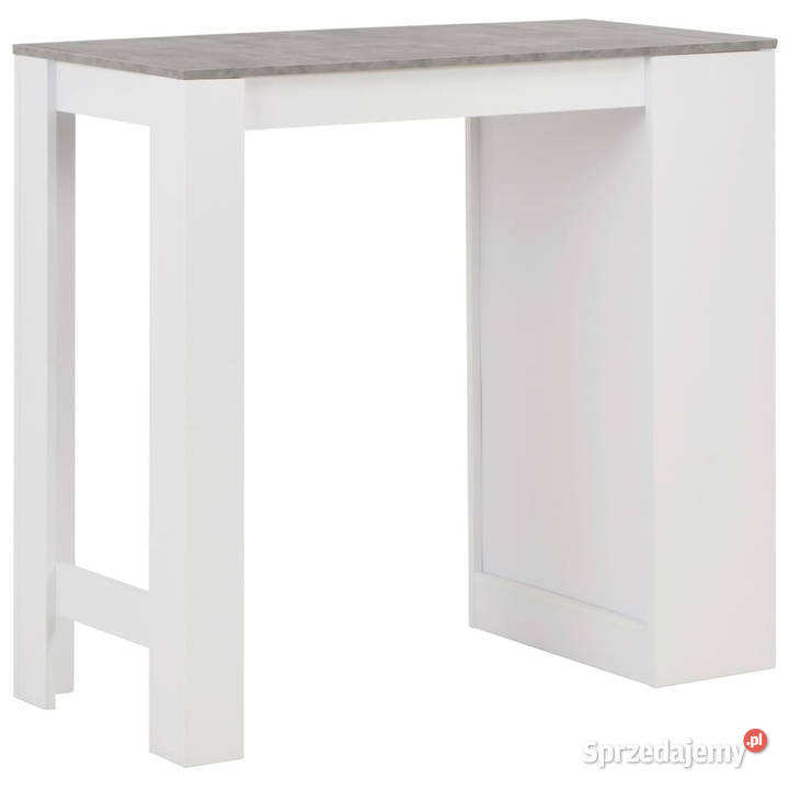 Stolik barowy z półkami biały 110 x 50 x 103 Warszawa