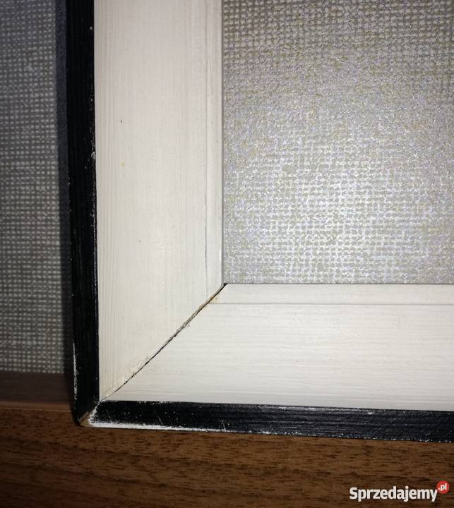 Prosta biała rama ramka do obrazu grafiki Warszawa