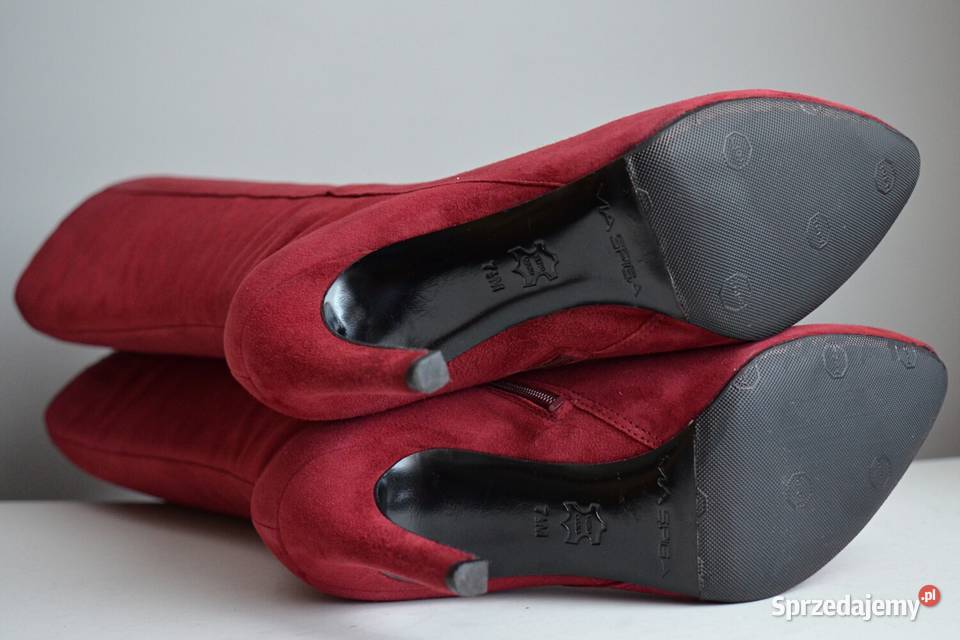 BURGUNDOWA POEZJA kozaki Via Spiga Bethany do Kozaki Białystok