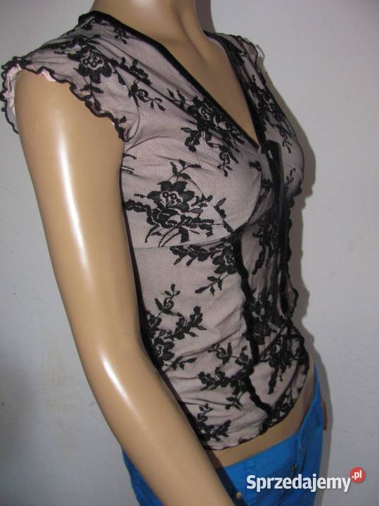 top koszulka z siateczką kwiaty 100 nylon Zamość