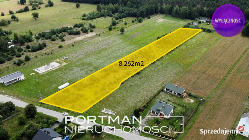 Działka NA SPRZEDAŻ 8262m2 MPZP OSIECK Nowe Kościeliska