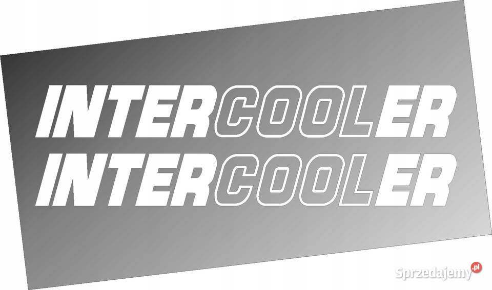 Naklejki INTERCOOLER 50x7 białe Scania DAF MAN Kobierno