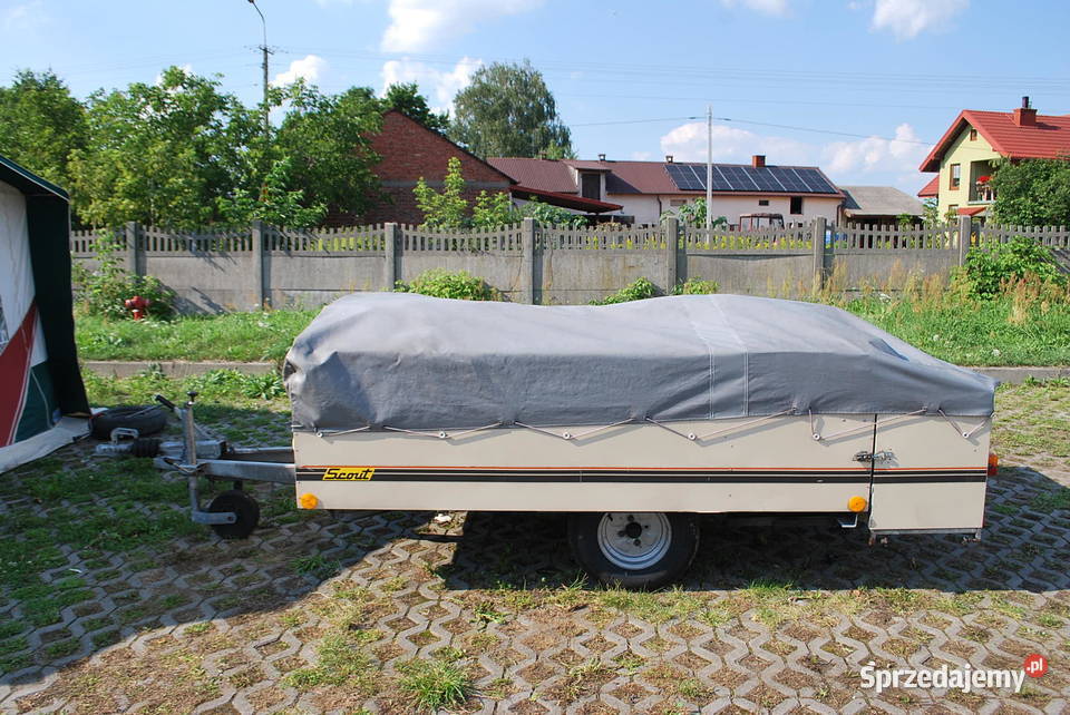 RETRO PRZYCZEPA KEMPINGOWA NAMIOTOWA SCOUT 1987 mazowieckie Grzebowilk