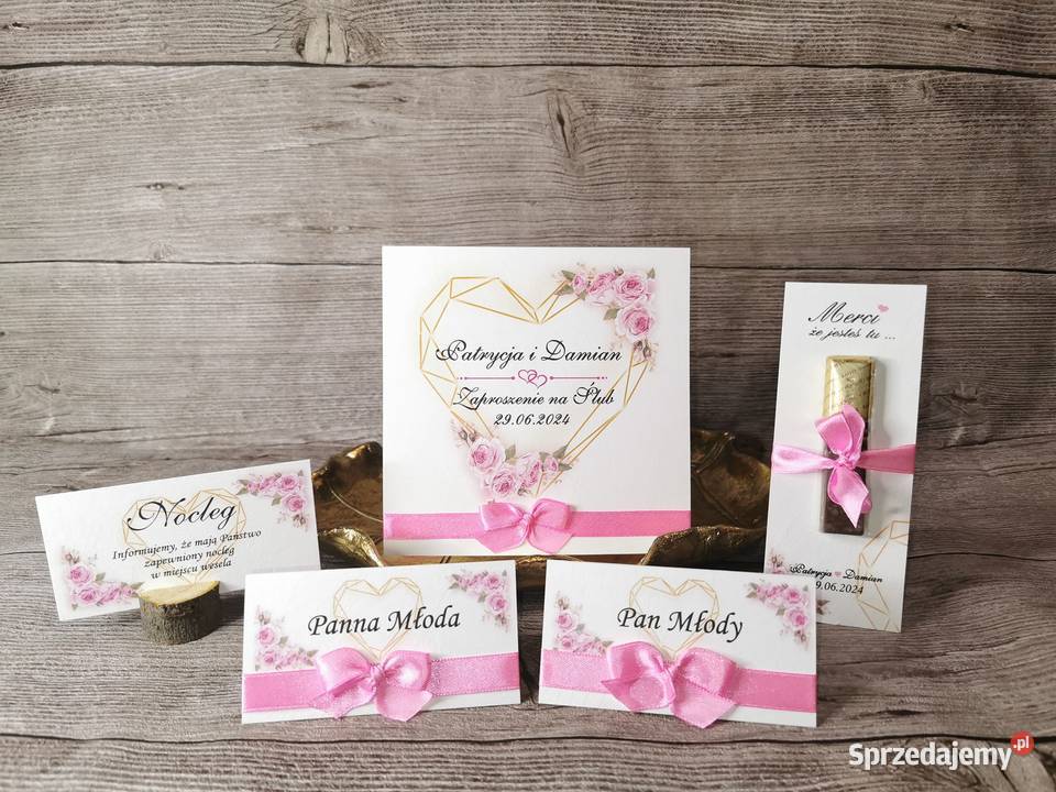 Zaproszenia ślubne dodatki na ślub wesele Poznań