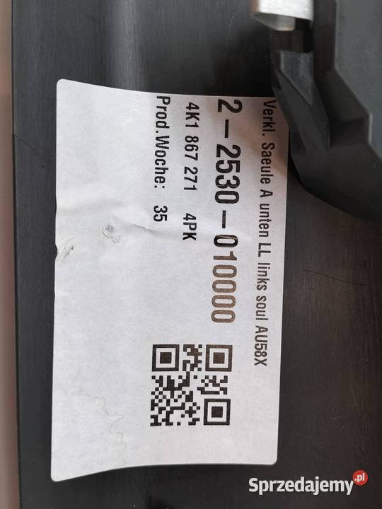 OSŁONA PROGU LEWA KOMPLET 4K PRZÓD TYŁ 4K8867767 Progi
