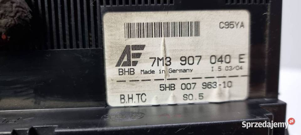 PANEL KLIMATYZACJI VOLKSWAGEN SHARAN I LIFT kujawsko-pomorskie Lipno