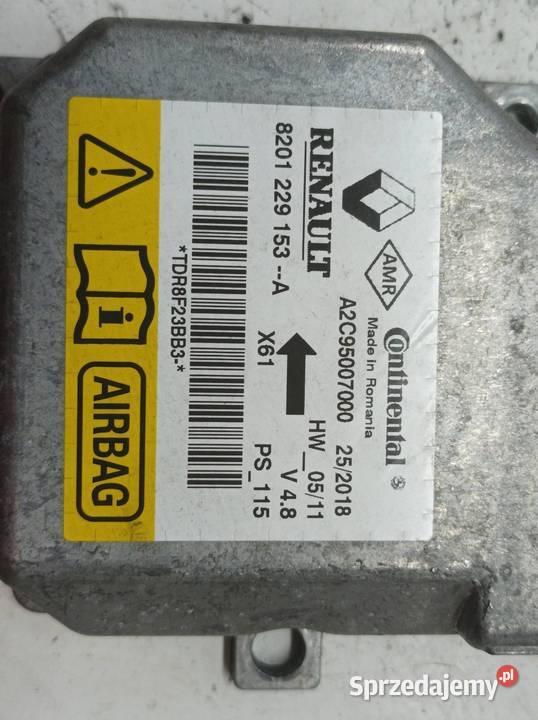 SENSOR AIRBAG 8201229153A Renault Kangoo II 2008