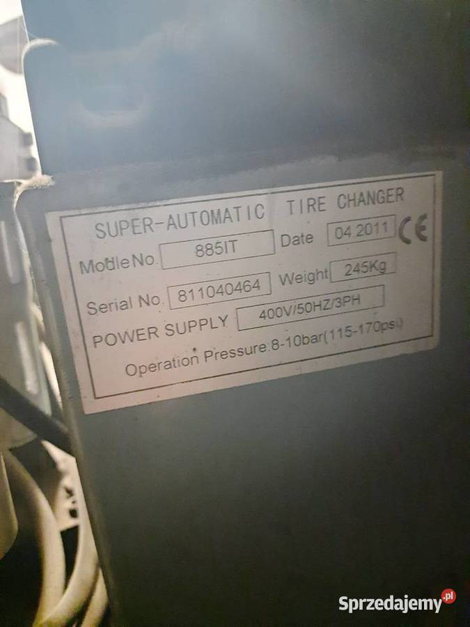 Montażownica do opon Evert 885IT wulkanizacja podlaskie Białystok