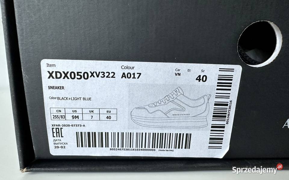ARMANI EXCHANGE buty sportowe rozmiar 40