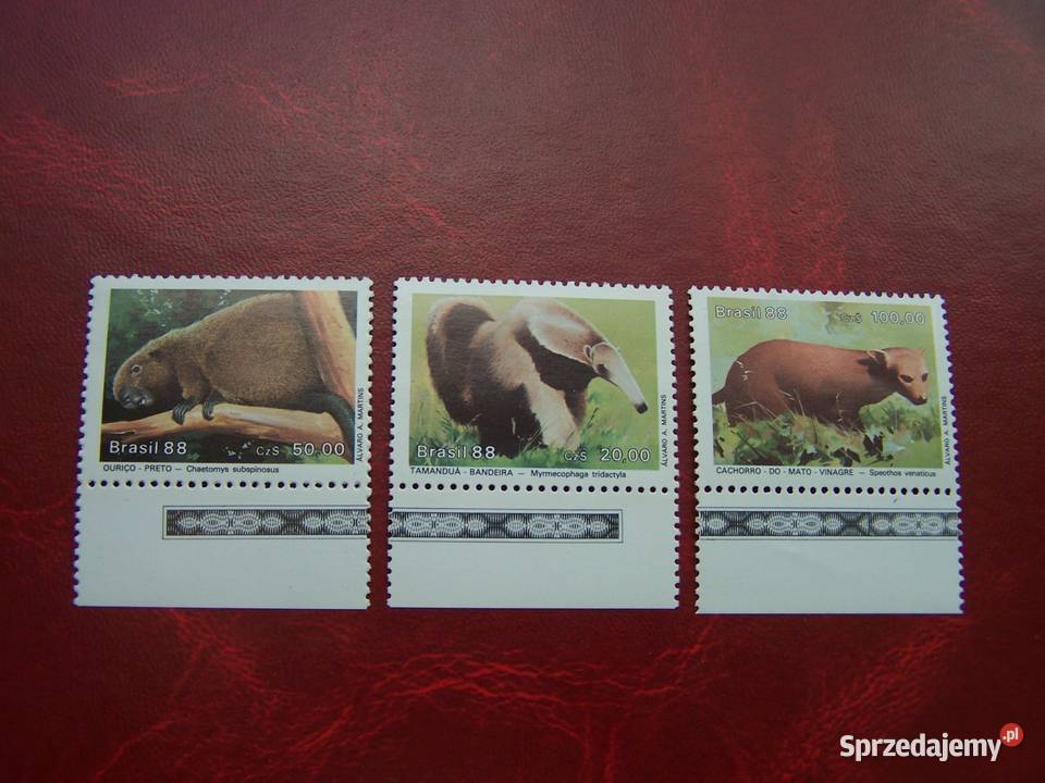 Brazylia 1988 MNH Mi 225961 Fauna Zwierzęta Filatelistyka śląskie Tychy