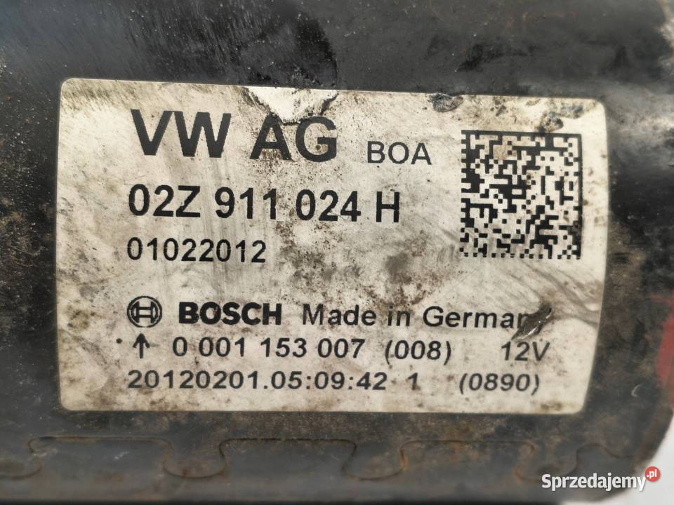 ROZRUSZNIK VW Golf VI Touran 16 TDI bosch Układ elektryczny silnika Części samochodowe