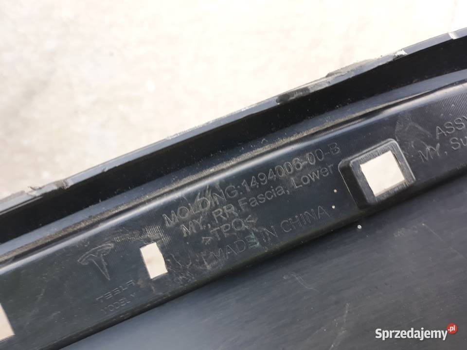 TESLA MODEL Y DYFUZOR SPOILER ZDERZAK TYŁ TYLNY Międzychód