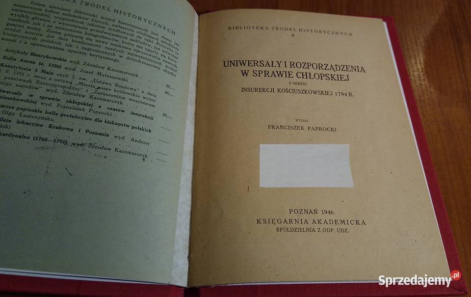 Uniwersały i rozporządzenia w sprawie chłopskiej Gdańsk