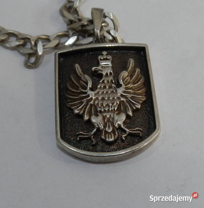 Srebrny Łańcuszek z Zawieszka Patriotyczna Z srebro Leżajsk