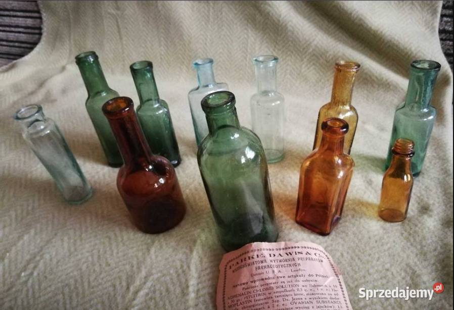 Stare butelki apteczne piwne perfumowe zestaw 17 zachodniopomorskie Szczecin