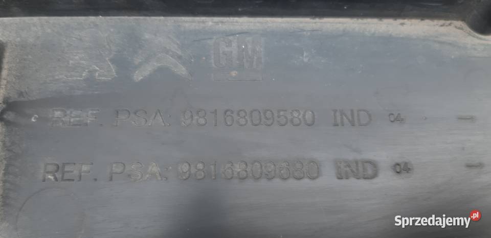 BERLINGO PARTNER PŁYTA POD ZDERZAK 9816809580