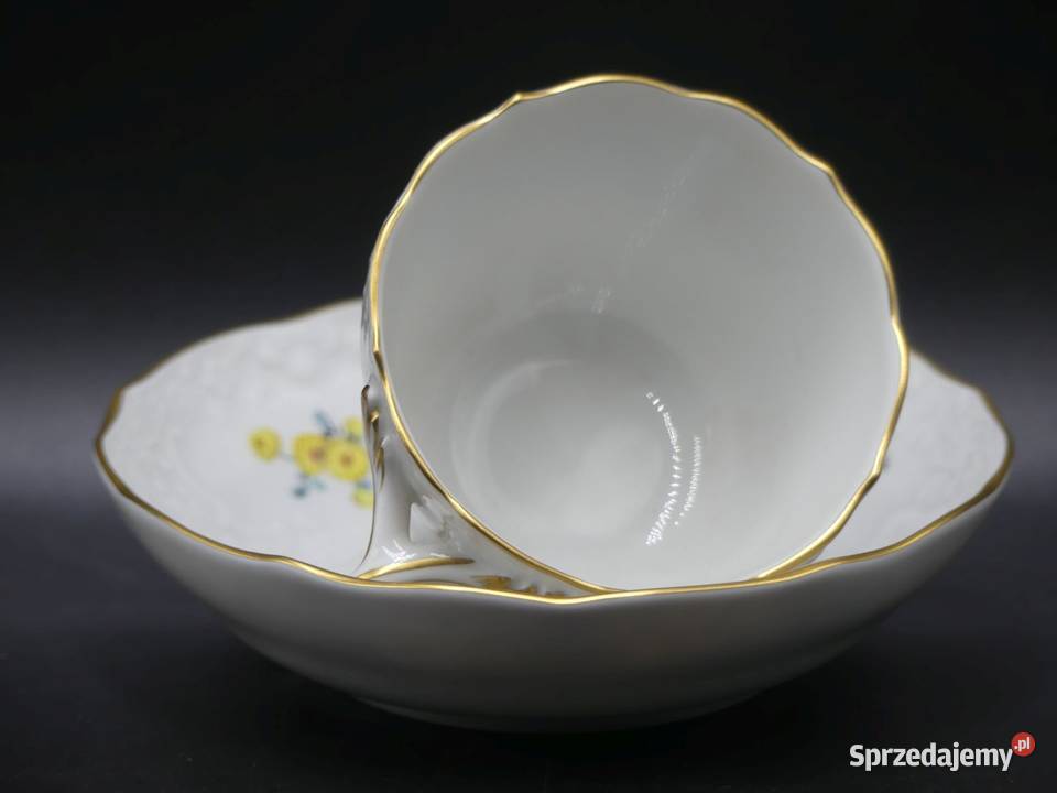 Kwiecista filiżanka do mokki espresso Miśnia Poznań