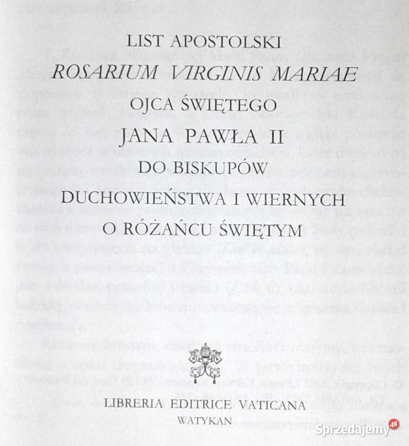 Rosarium Virginis Mariae List Apostolski Ojca Chełm