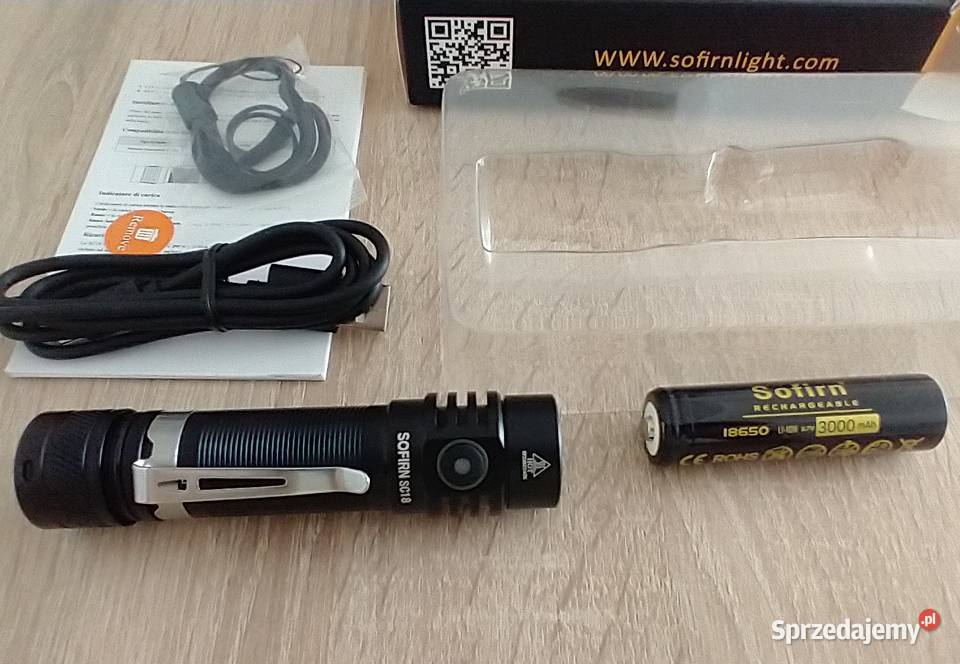 Latarka EDC Sofirn SC18 z akumulatorem śląskie