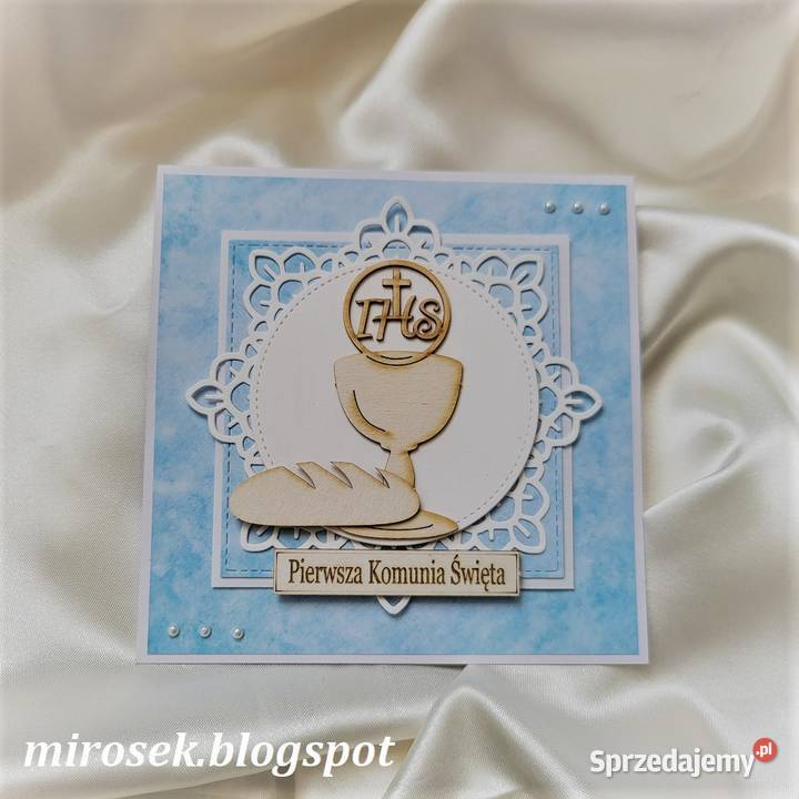 Pamiątka Pierwszej Komunii Świętej kartka Łódź