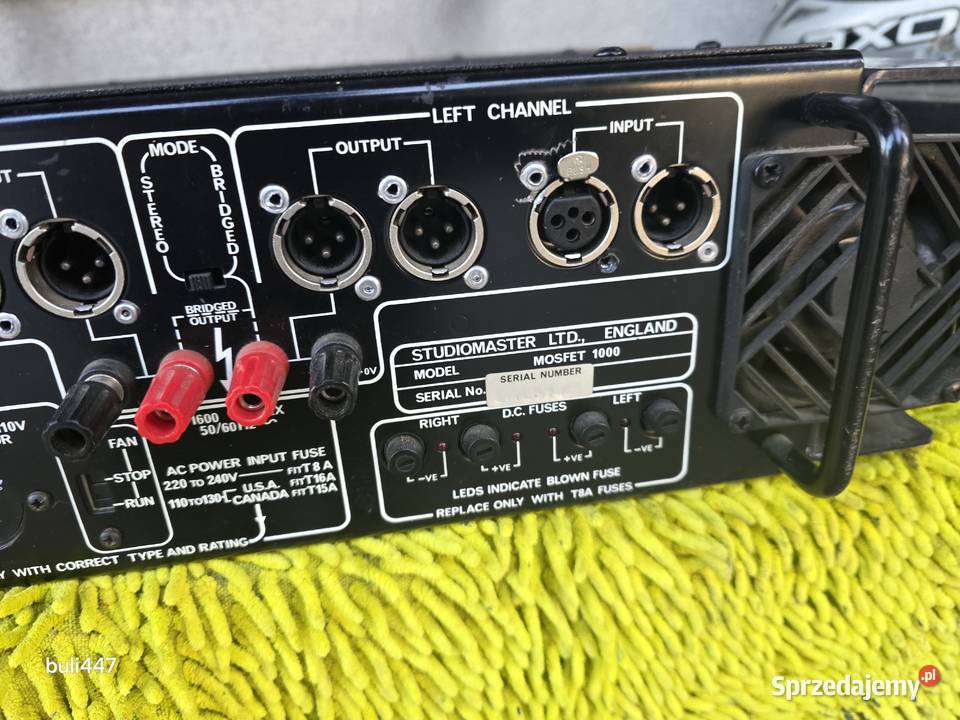 końcówka mocy angielska studiomaster mosfet 1000