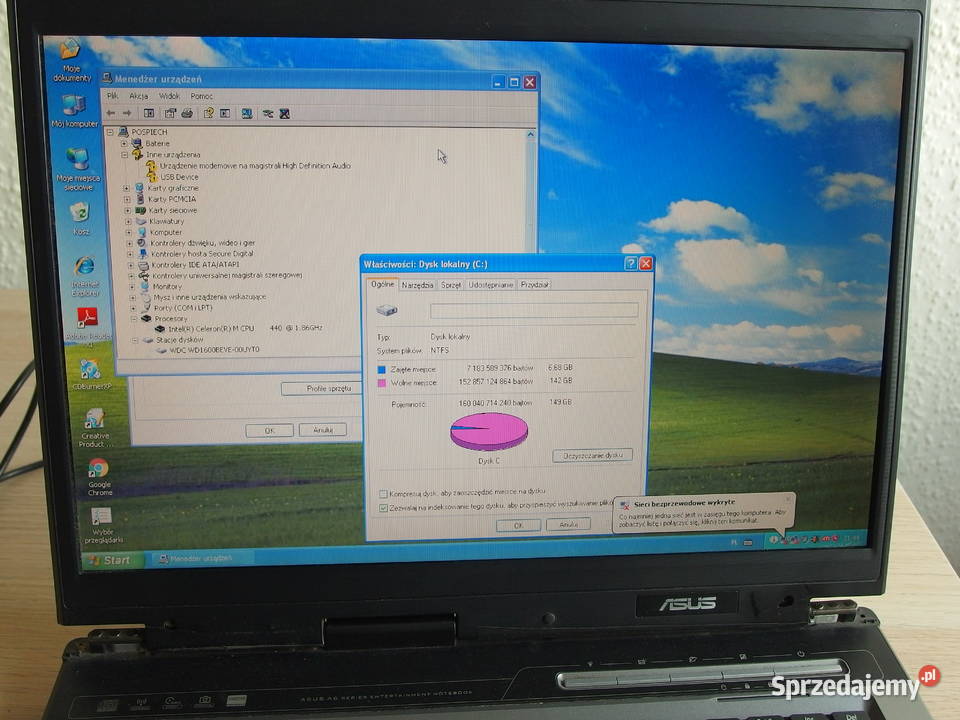laptop ASUS A6R A6RP windows XP śląskie Orzesze