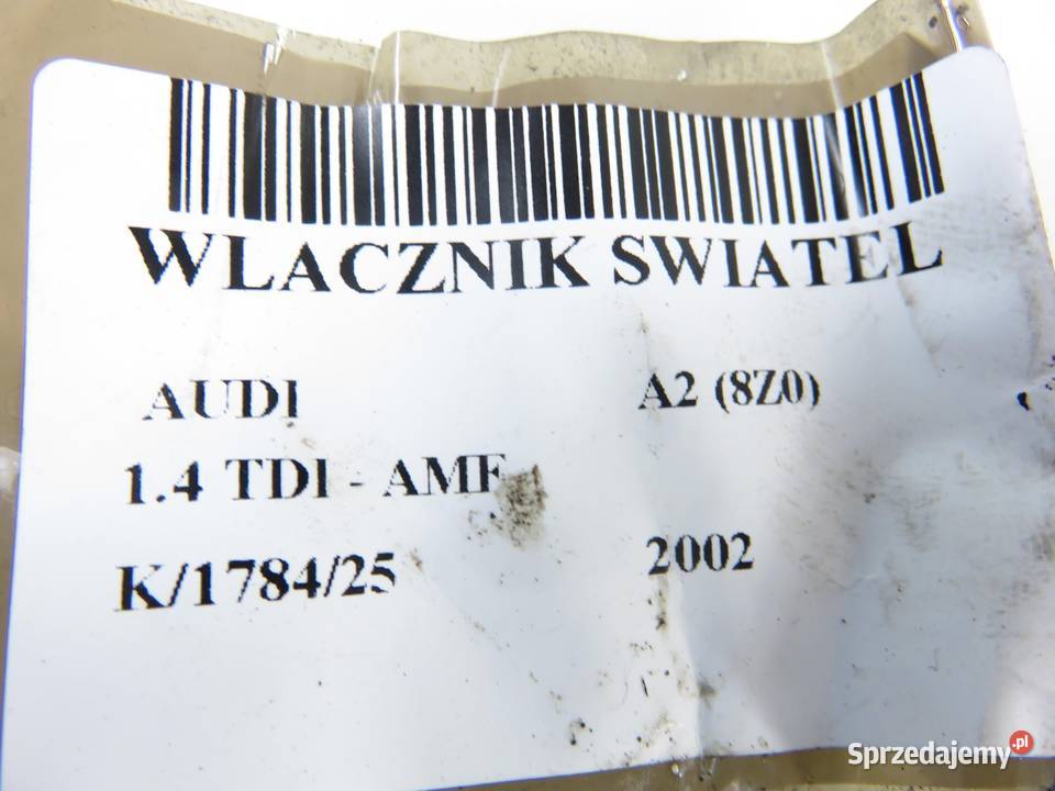 WŁĄCZNIK ŚWIATEŁ AUDI A2 8Z0 8Z1941531D małopolskie