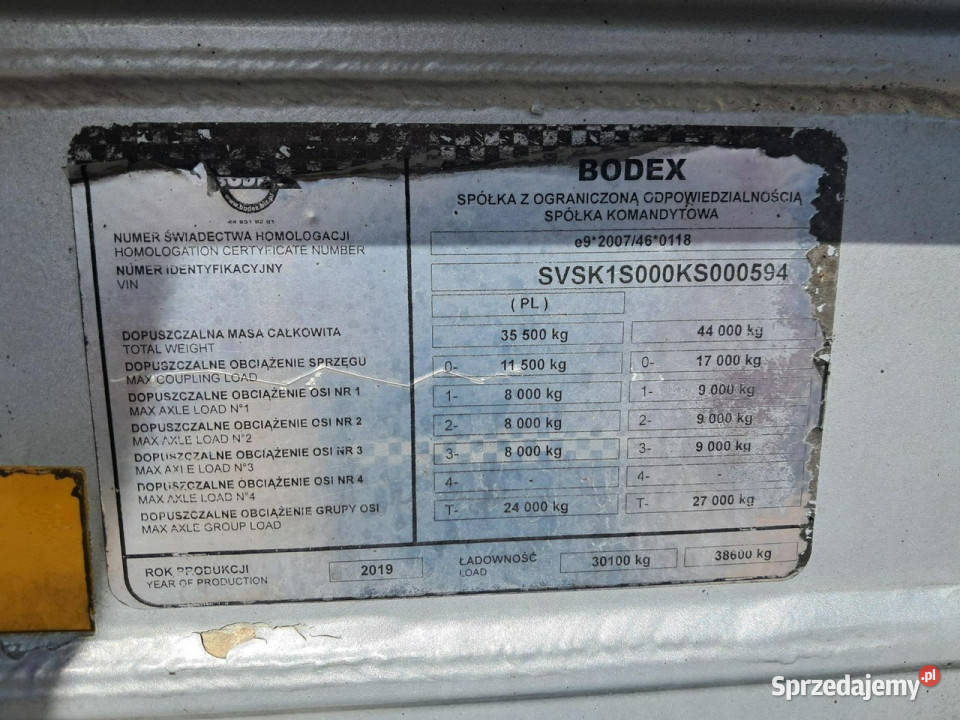 wywrotka Bodex Komorniki